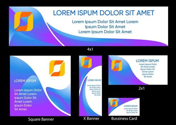 Blue Purple Gradient company banner backdrop advertisement corporate set or pack
