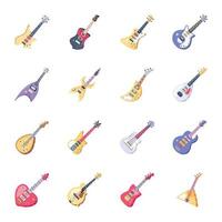 Vectores de music instrument pack flat