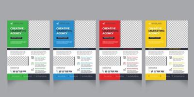 folleto comercial de la agencia de marketing creativo vector