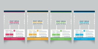 Travel and Tour Business Flyer Design Template vector