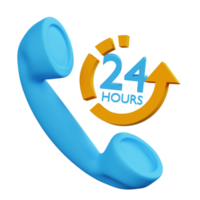 téléphone 3d 24 heures png