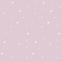 Seamless background with white stars on pink. Girly wrapping paper. pattern vector