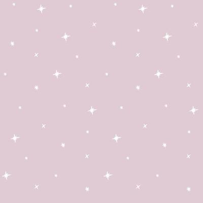 Seamless background with white stars on pink. Girly wrapping paper. pattern