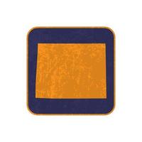 Wyoming state map square with grunge texture. Vector illustration.