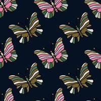 Seamless pattern with stylized butterflies. vector