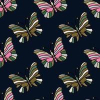 Seamless pattern with stylized butterflies. vector