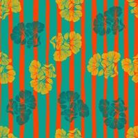 Seamless pattern with retro flowers. Vintage floral background. vector