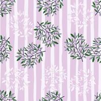 Decorative forest twig endless wallpaper. Hand drawn branches with leaves seamless pattern. vector