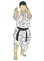 illustration of karate fighter png