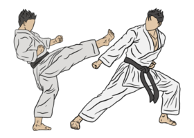 illustration of karate fighter png