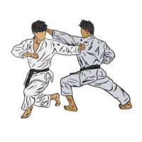 illustration av karate kämpe png