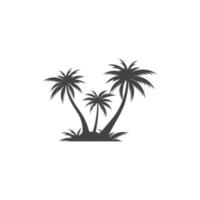 Palm tree summer logo template vector