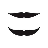 plantilla de logotipo de icono de bigote vector