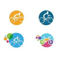 plantilla de diseño de icono de logotipo de bicicleta vector