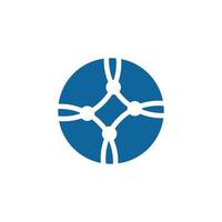 Circle techno vector icon design
