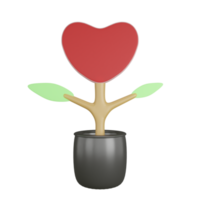 Flowers in the form of love for a special person gift png