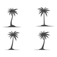 Palm tree summer logo template vector