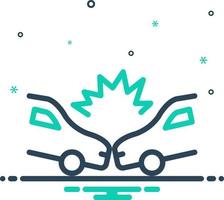 mix icon for accident vector