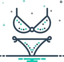 icono de mezcla para bikini vector