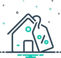 mix icon for house vector