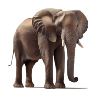 elefante africano sobre fondo transparente png