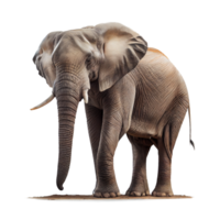 elefante africano sobre fondo transparente png