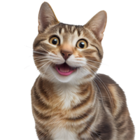 Lycklig katt transparent bakgrund png