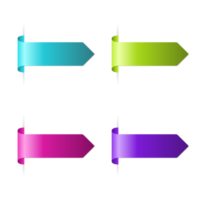 autocollant de bannière horizontale colorée pour l'étiquette de prix png