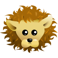 Lion with a lush mane png