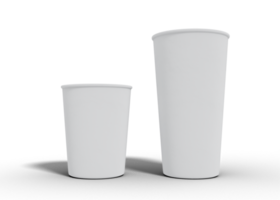 Coffee paper cups mockup png