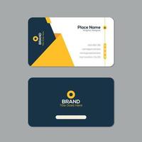 Vector printable and editable horizontal and vertical double sided clean modern corporate business card template design