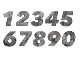 conjunto de números de dibujo png