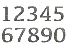 conjunto de números de desenho png