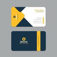 Vector printable and editable horizontal and vertical double sided clean modern corporate business card template design