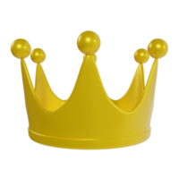 Render 3d de la ilustración de la corona del rey png