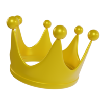 Render 3d de la ilustración de la corona del rey png