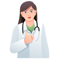 medico con stetoscopio cartone animato png