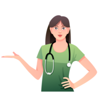 medico con stetoscopio cartone animato png