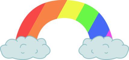 ilustración divertida del arco iris png