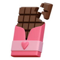 icono de barra de chocolate 3d png