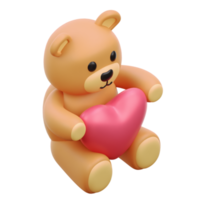 icône d'ours en peluche 3d png