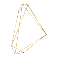 gold polygonal geometric frame png