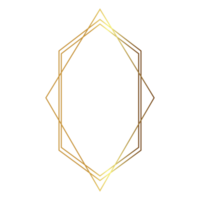 guld polygonal geometrisk ram png