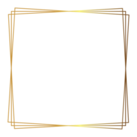 gold polygonal geometric frame png