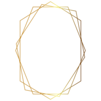 gold polygonal geometric frame png