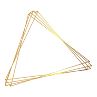 gold polygonal geometric frame png