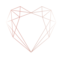 Rose Gold Heart Geometric png