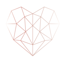Rose Gold Heart Geometric png