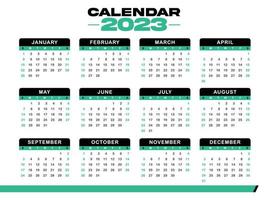 calendario de año nuevo 2023 en formato vectorial vector