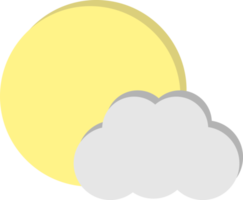 3d sun and cloud png